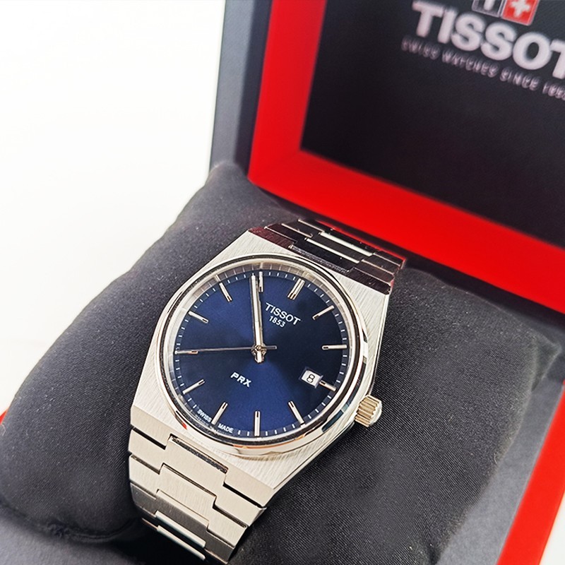 Tissot Classic PRX Blue Dial T137.410.11.041.00 Steel Quartz Men New Watch 41mm