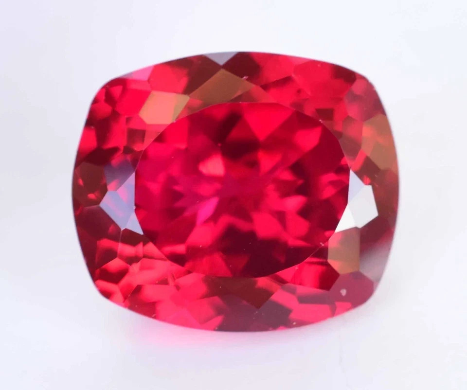 Flawless Natural Myanmar Red Spinel 13.80Ct Cushion Cut Certified Loose Gemstone