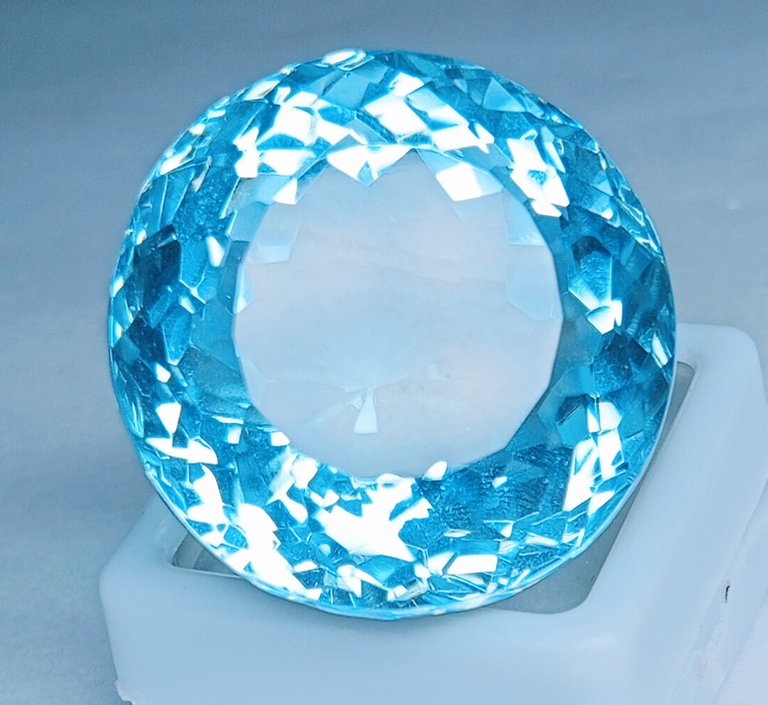 Aquamarine Round Cut Ocean Blue EGL Certified 90-92 Ct Natural Loose Gemstone