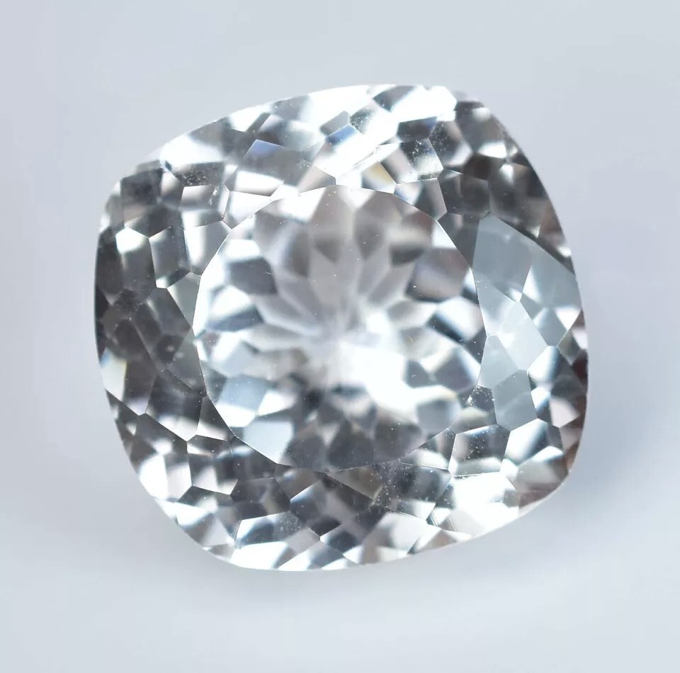 Natural Montana White Sapphire 22.65 CT Cushion Certified Amazing Loose Gemstone