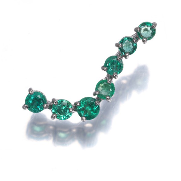Auth GSTV Pendant Emerald 0.80ct 950 Platinum