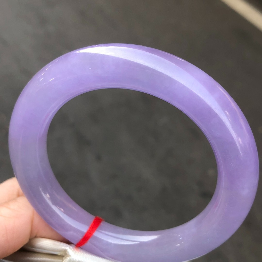 Natural ice Purple&lavender Burmese Jade jadeite amulet Bracelets Bangle 57mm