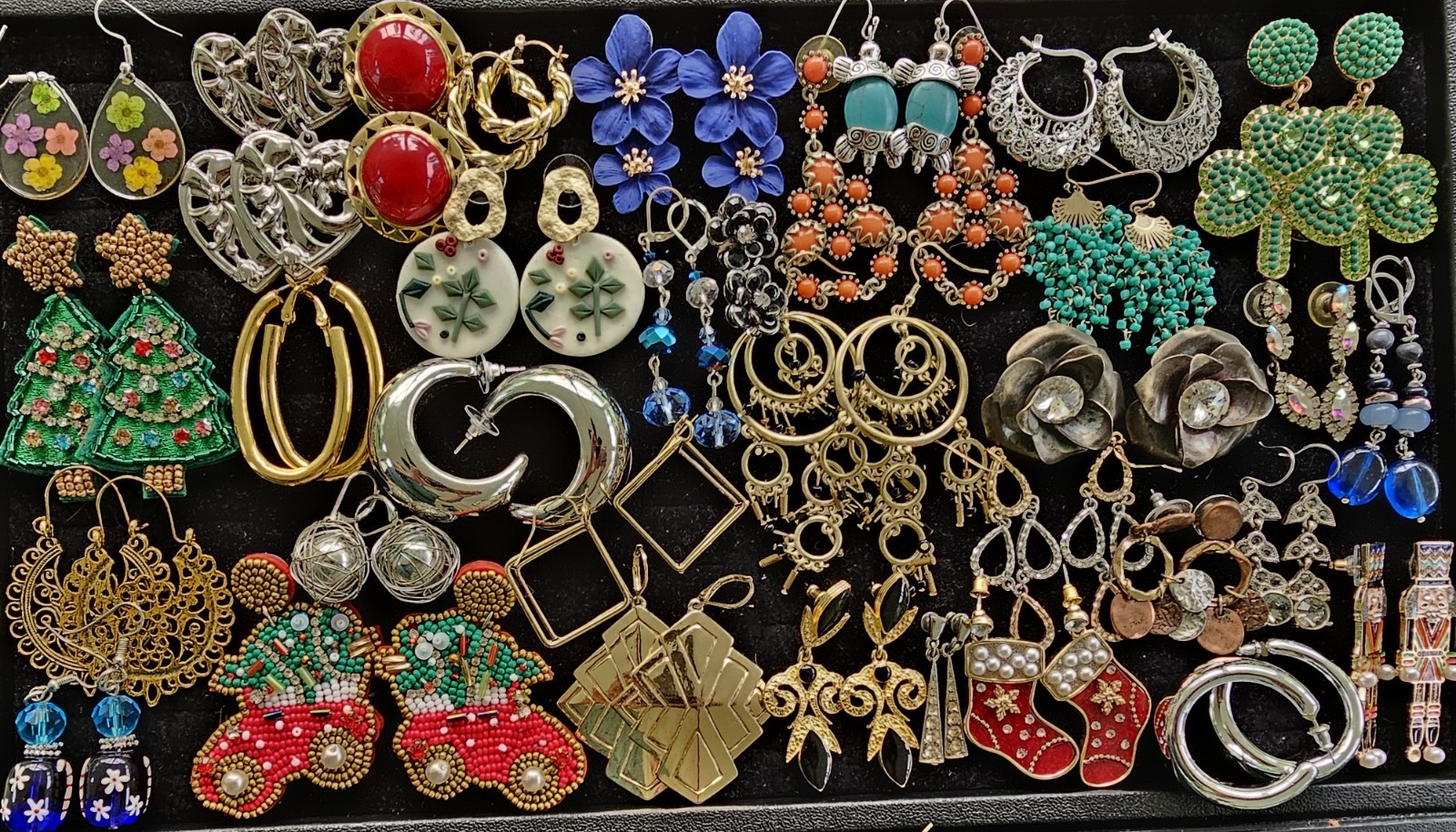 HUGE Vintage Earring Lot of 292 Pairs — Perfect for Individual Sale!