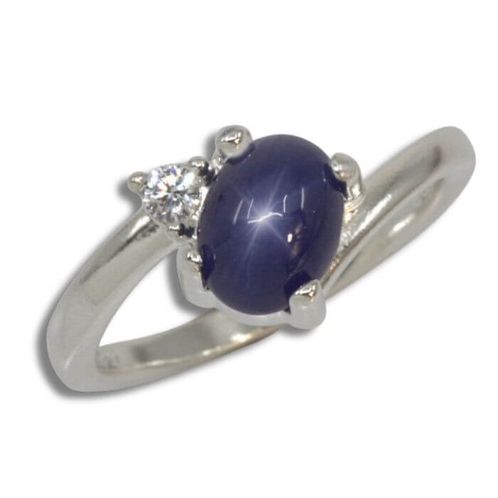 (8x6mm – 10x8mm) Oval Cabochon Bypass Accent Ring Mounting (Size 4 – 11)