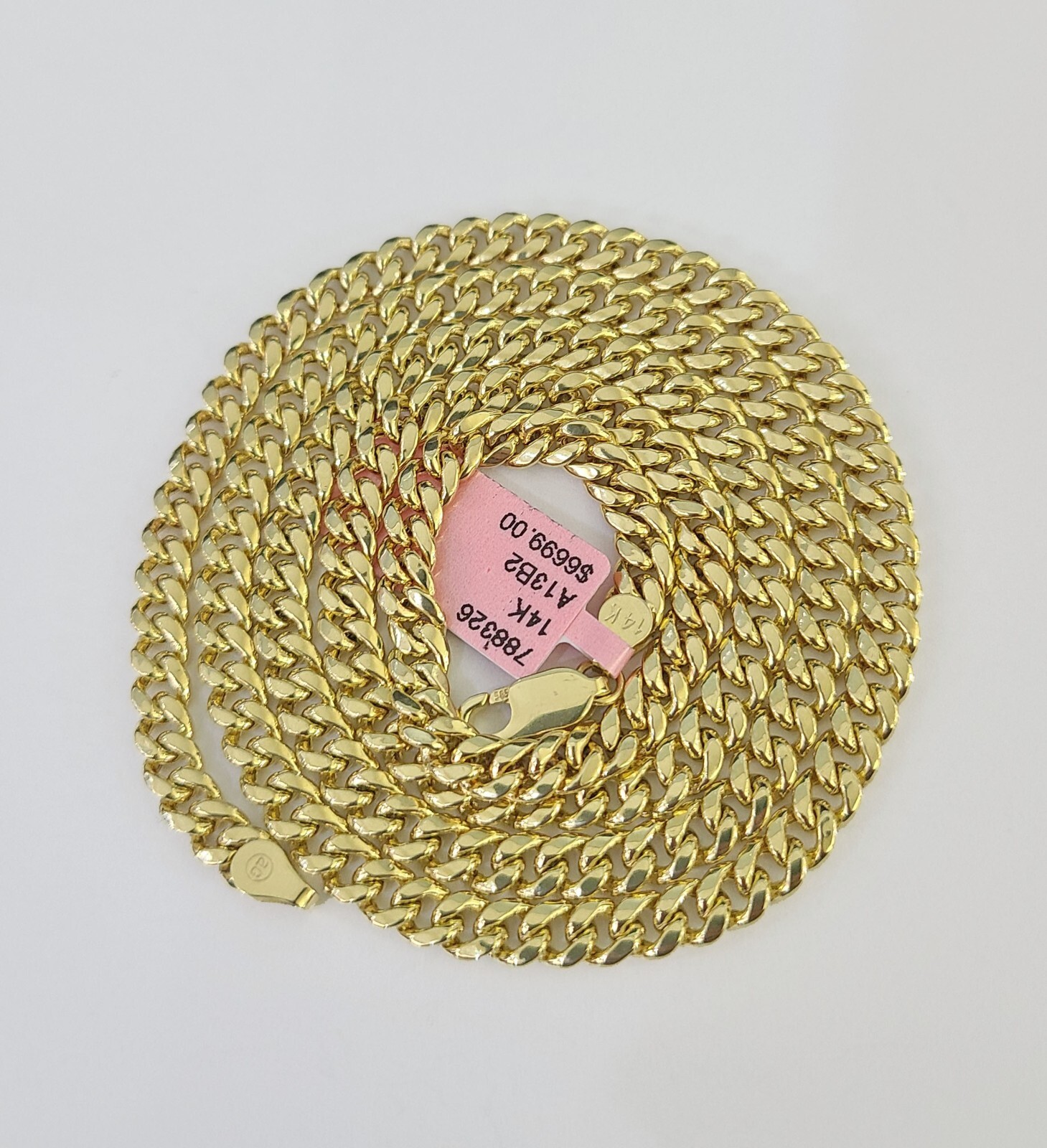 14k Gold 5mm Miami Cuban Link Chain Yellow Gold Necklace 18″-30″ Inches Real