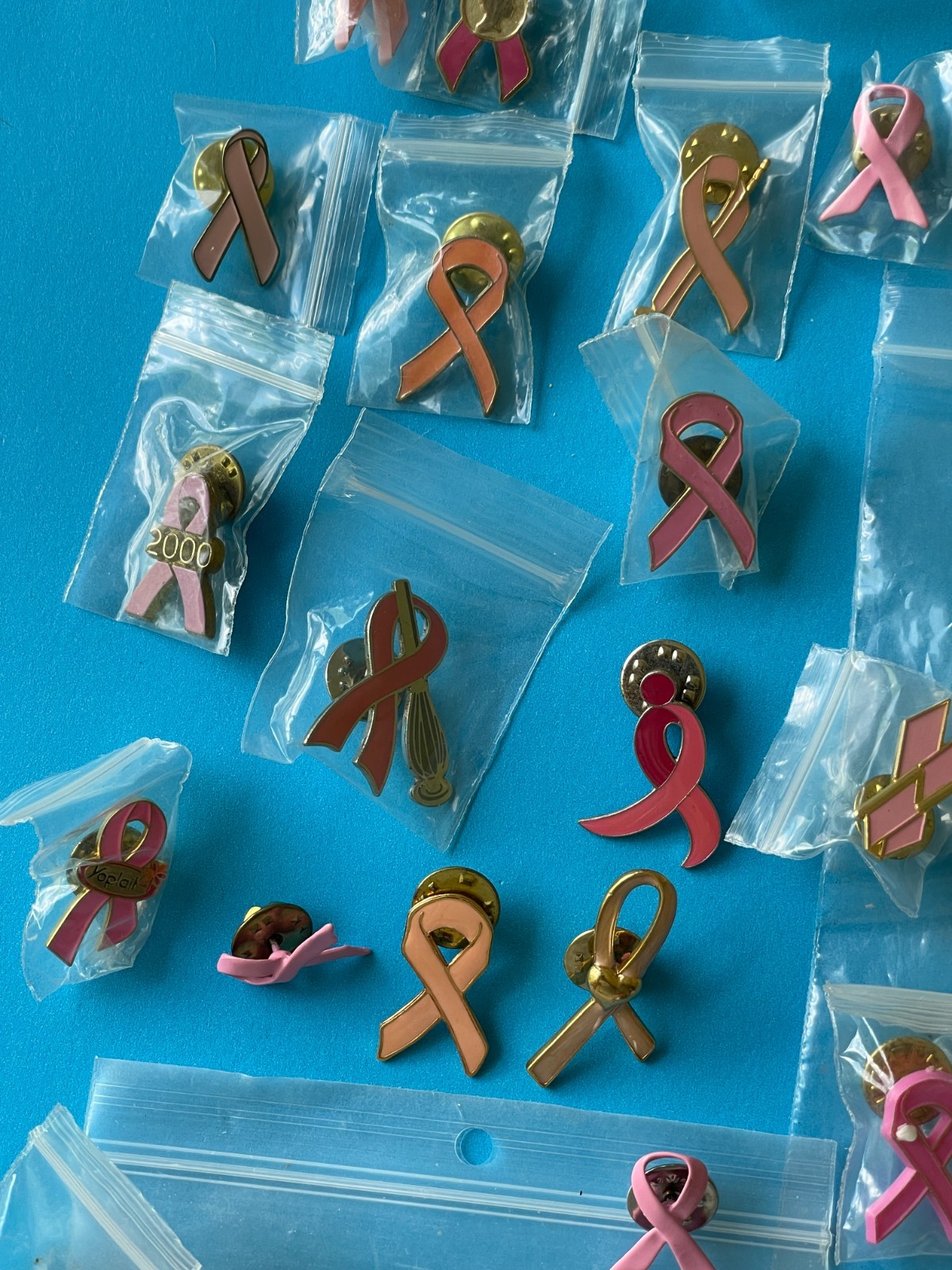 More than 50 breast cancer awareness ribbon & pins ALL PINK some new