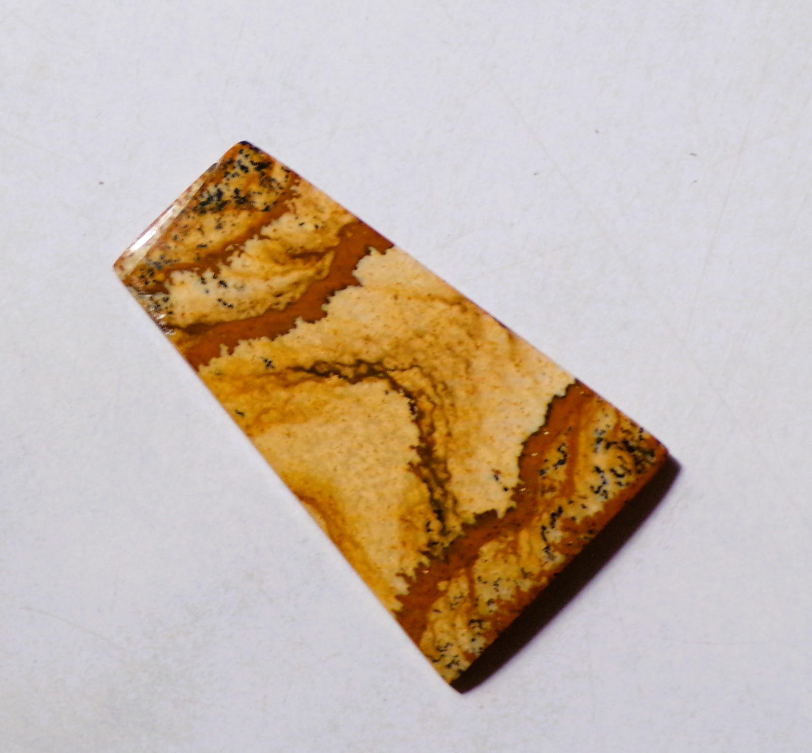 28.90 Cts Natural Picture Jasper Cabochon Loose Gemstone 40X24X4MM