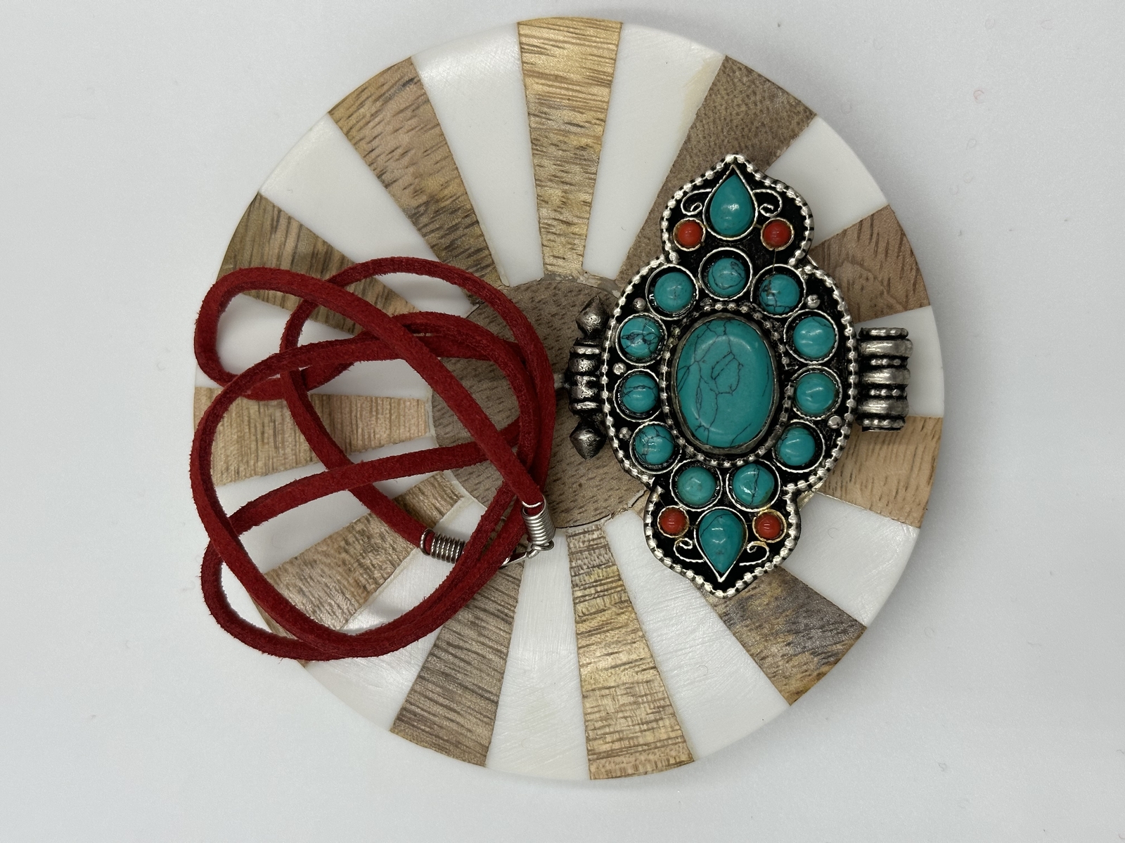 Handmade Tibetan Amulet/Gau box Pill holder pendant No Cord