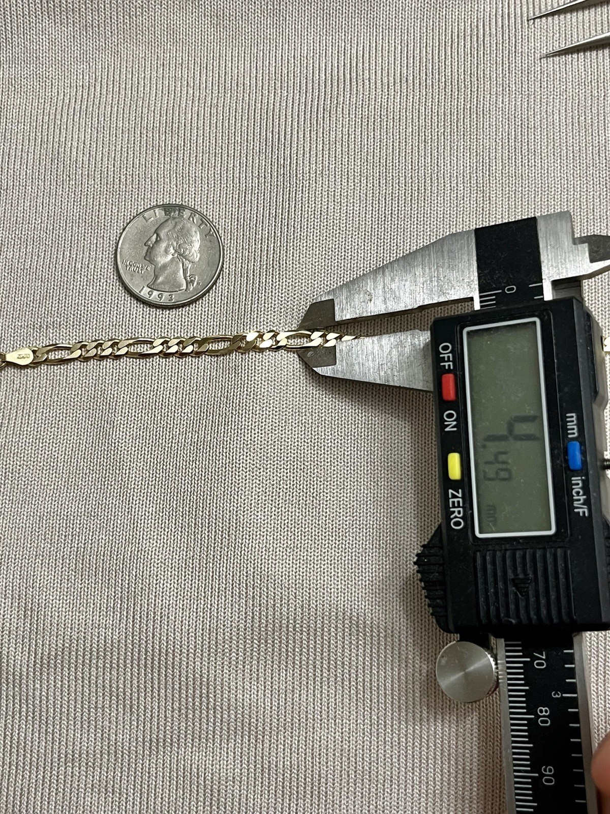 14k Solid Italian Gold Figaro Bracelet