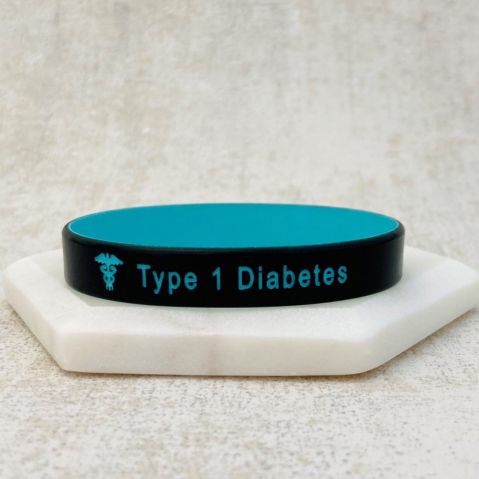 Medical Alert Silicone Wristbands For Women Men Medic Awareness Diabetes 202mm
