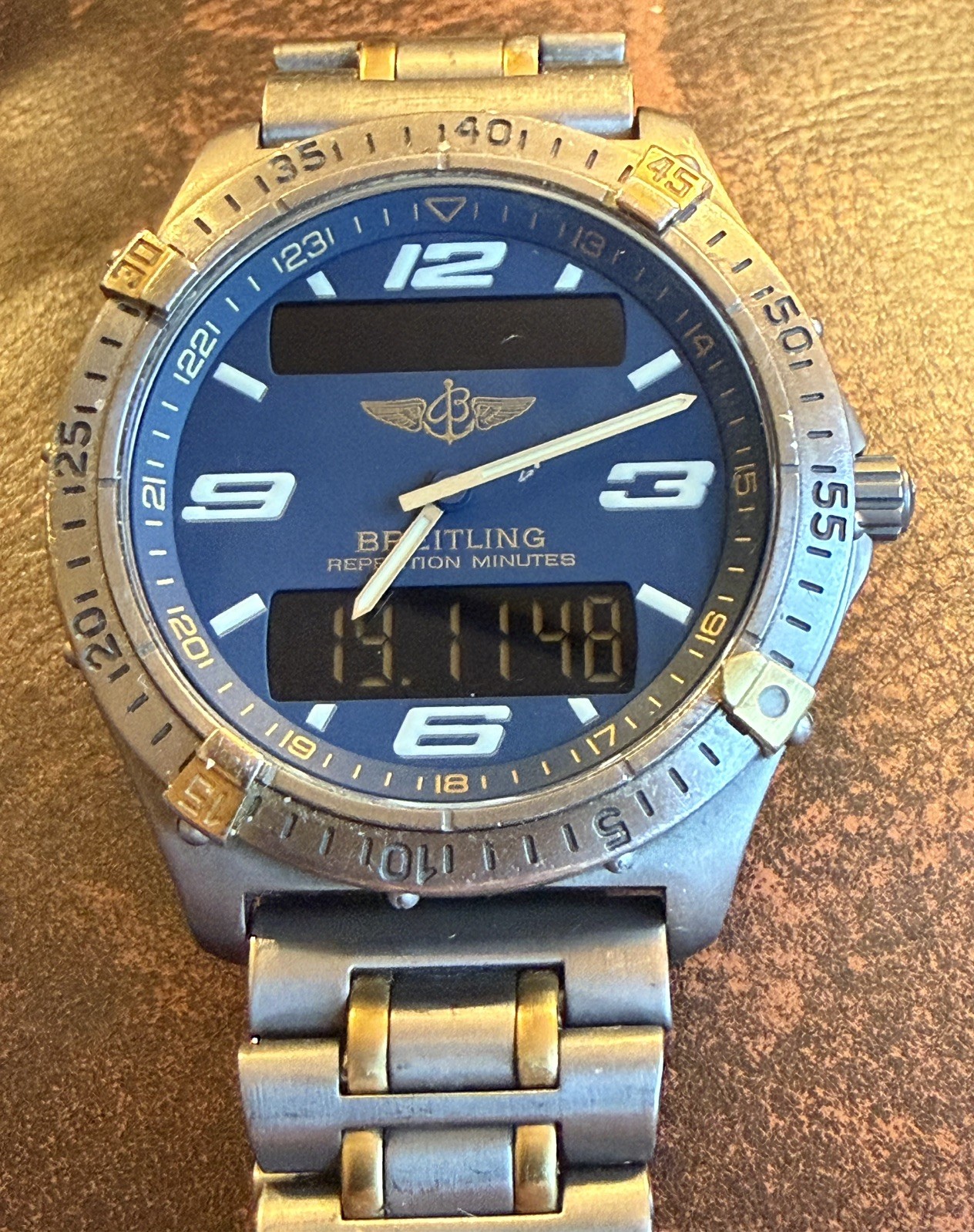 Breitling Aerospace Repetition Minutes Titanium B65062 Blue Dial Quartz Watch