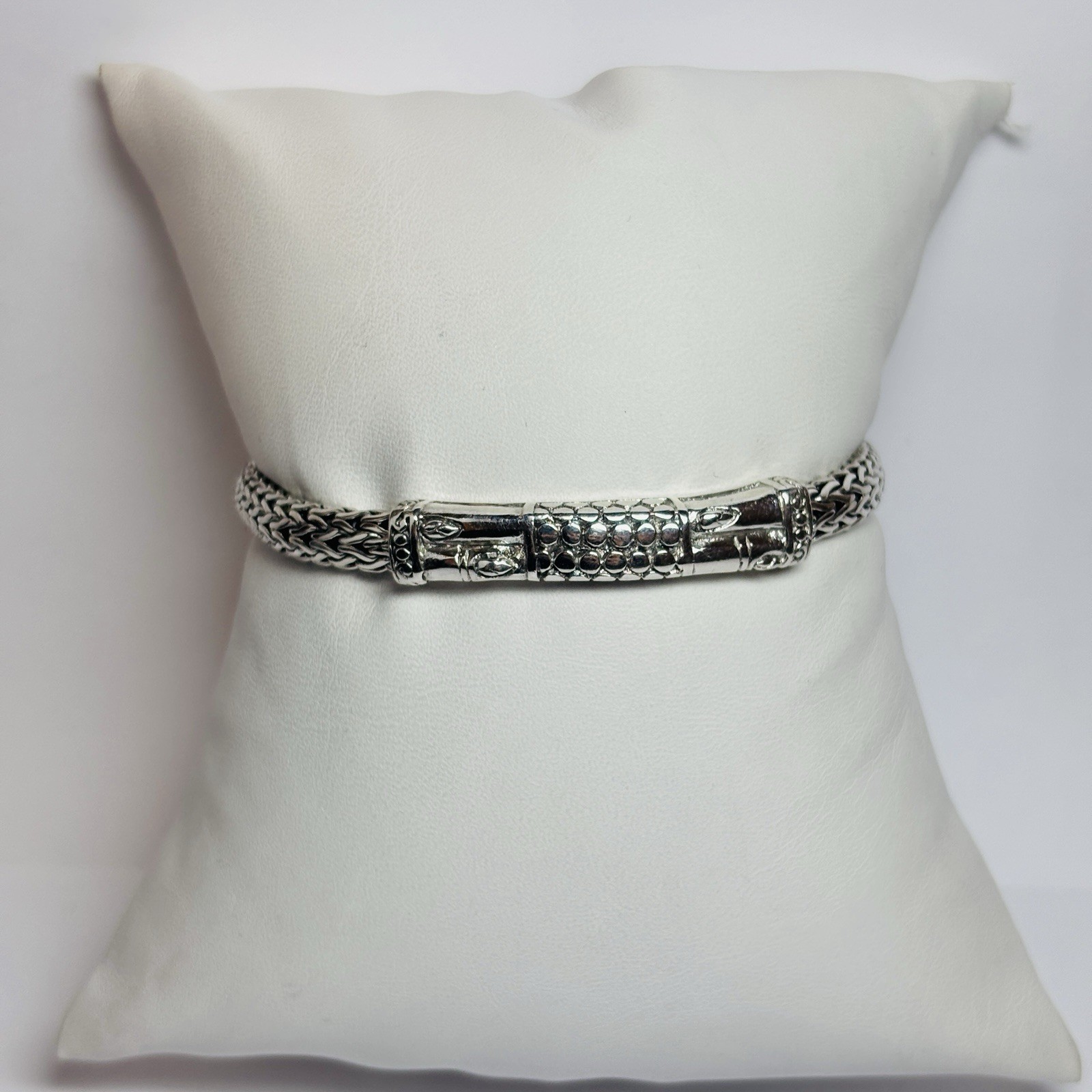 Sarda Sterling 925 Silver Foxtail Bar Bracelet 7.25 in – .76