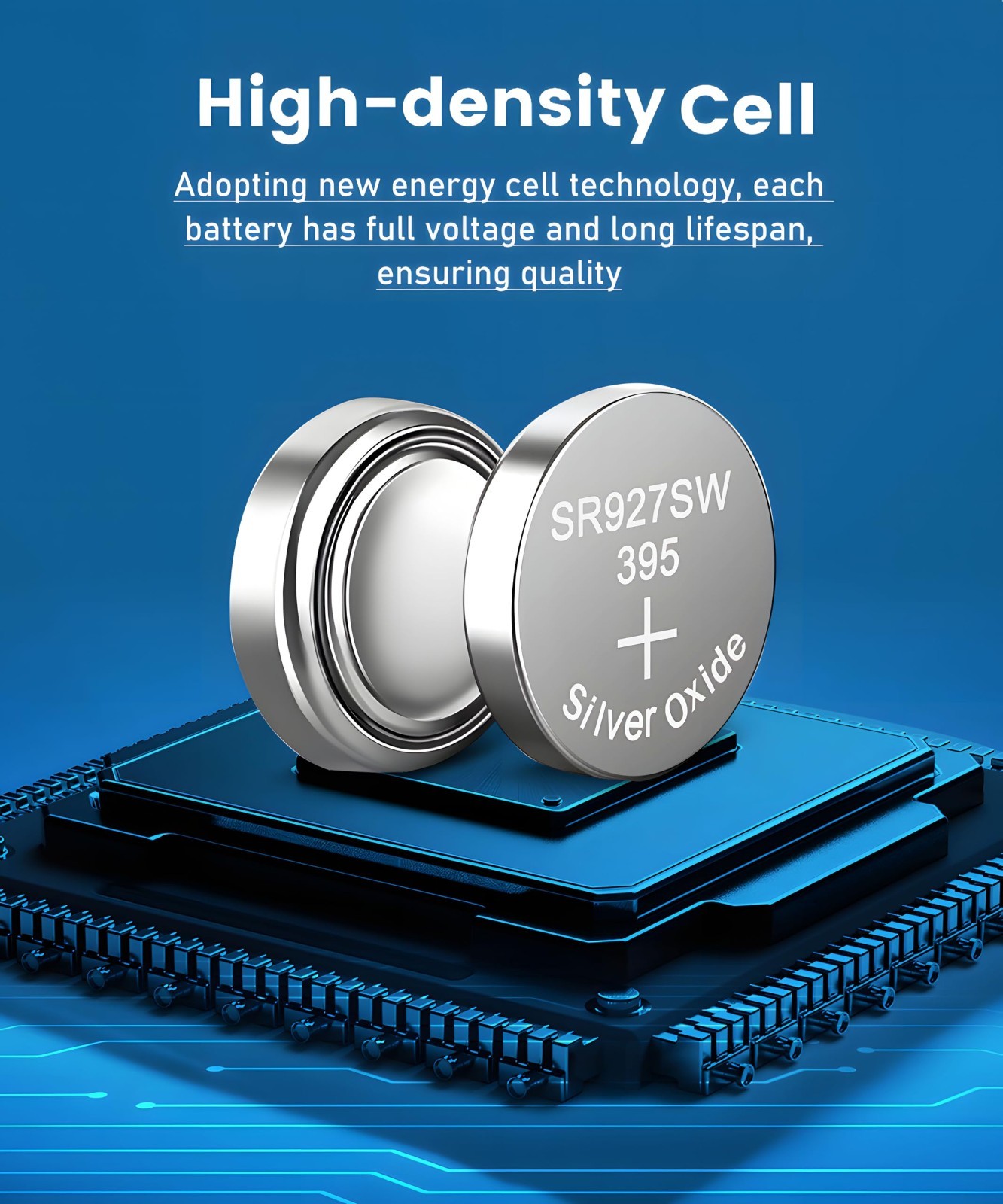 40 Pack 395 399 SR927SW Watch Batteries LR927 AG7 1.55V Silver Oxide – Long-Last