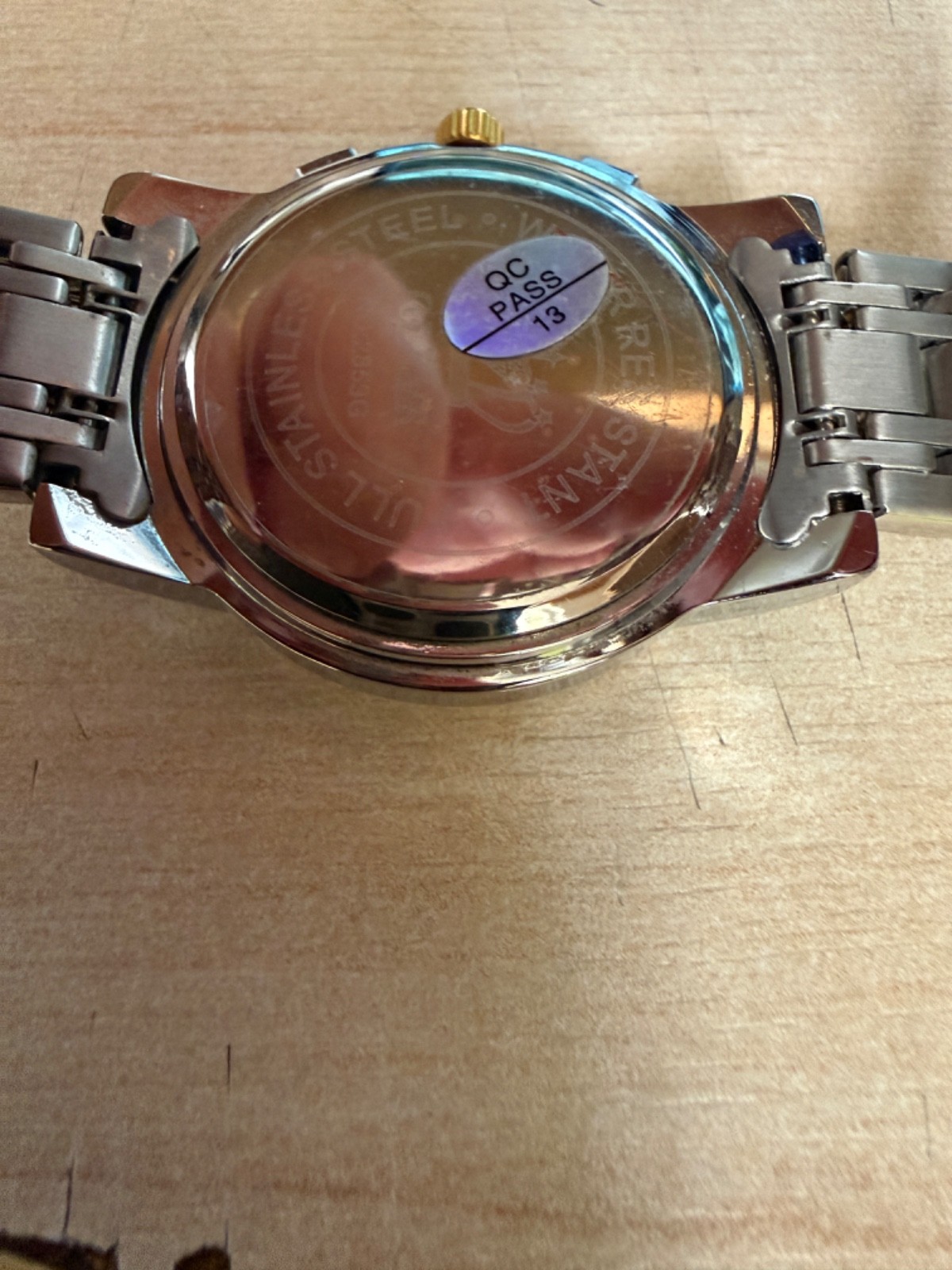 Olevs 2859G Men’s Gold & Stainless Steel Band Analog Dial Quartz Wrist Watch