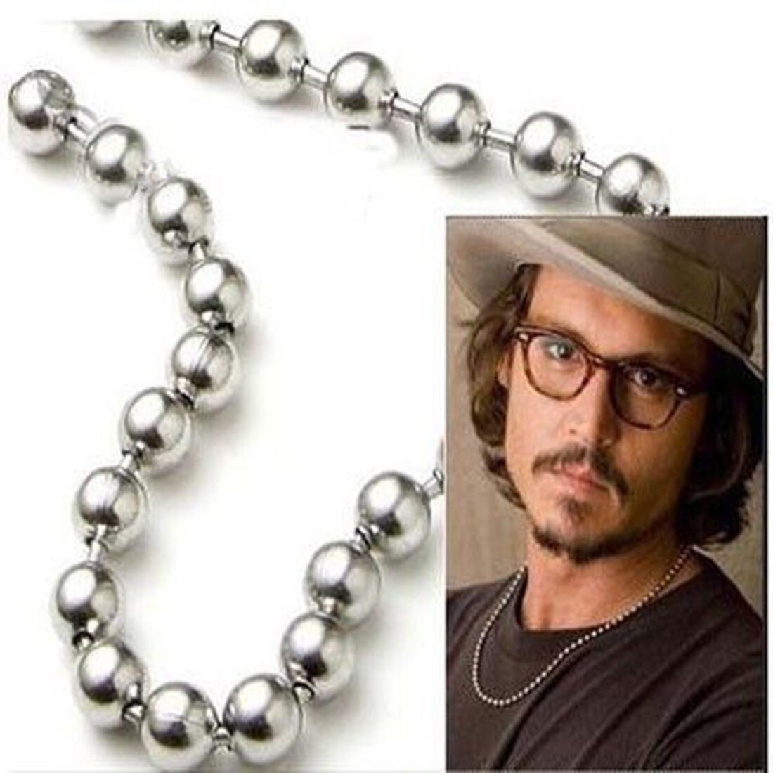 USA Stock Unisexs Stainless Steel Silver Bead Ball Chain Necklace Bracelet 7-28″