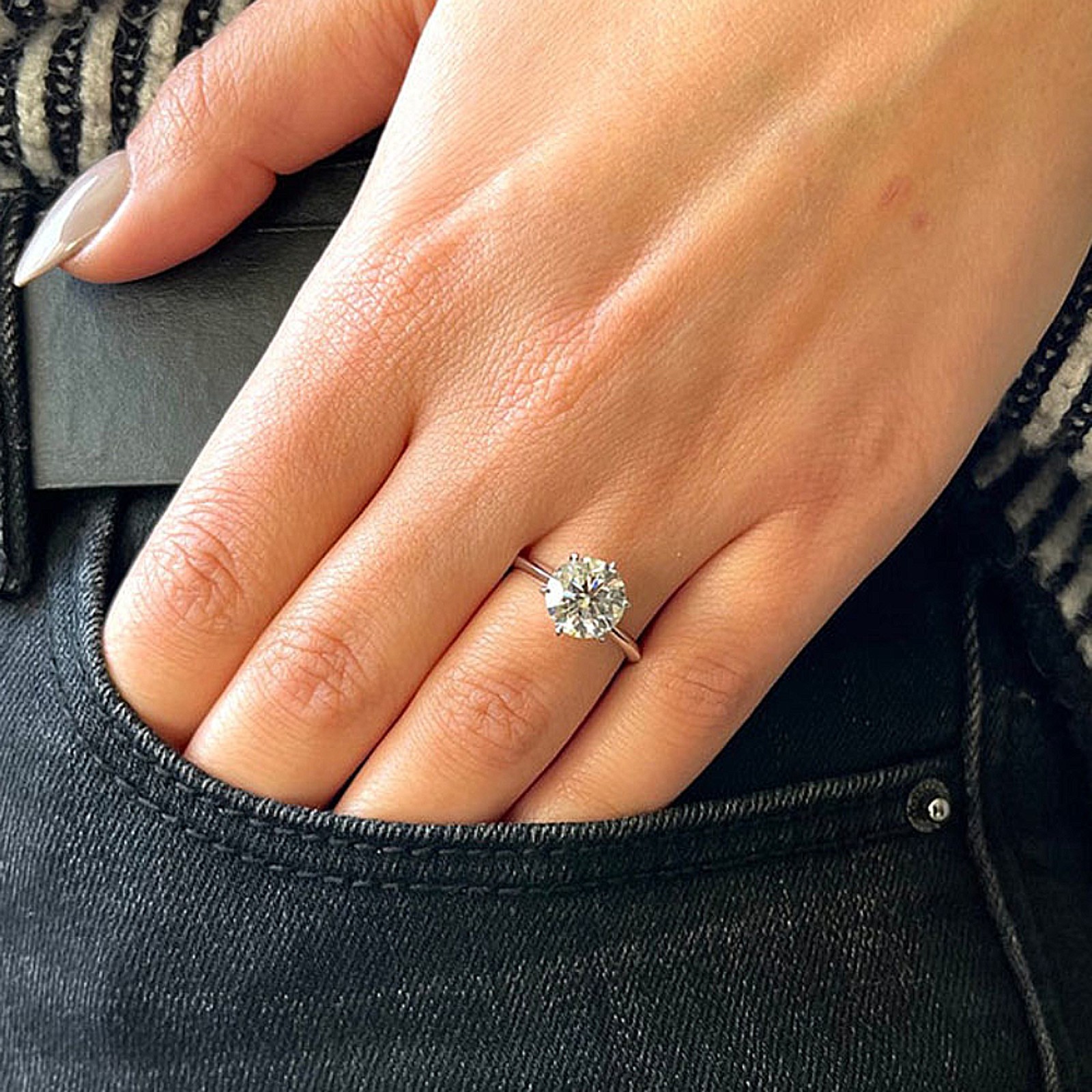 Customised : Engagement Ring Semi Mount Round Cut Setting Solid 950 Platinum