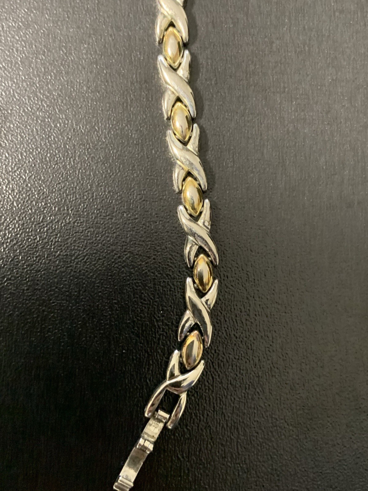 GIVENCHY X’s & O’s Gold & Silver Tone Vintage Link Bracelet