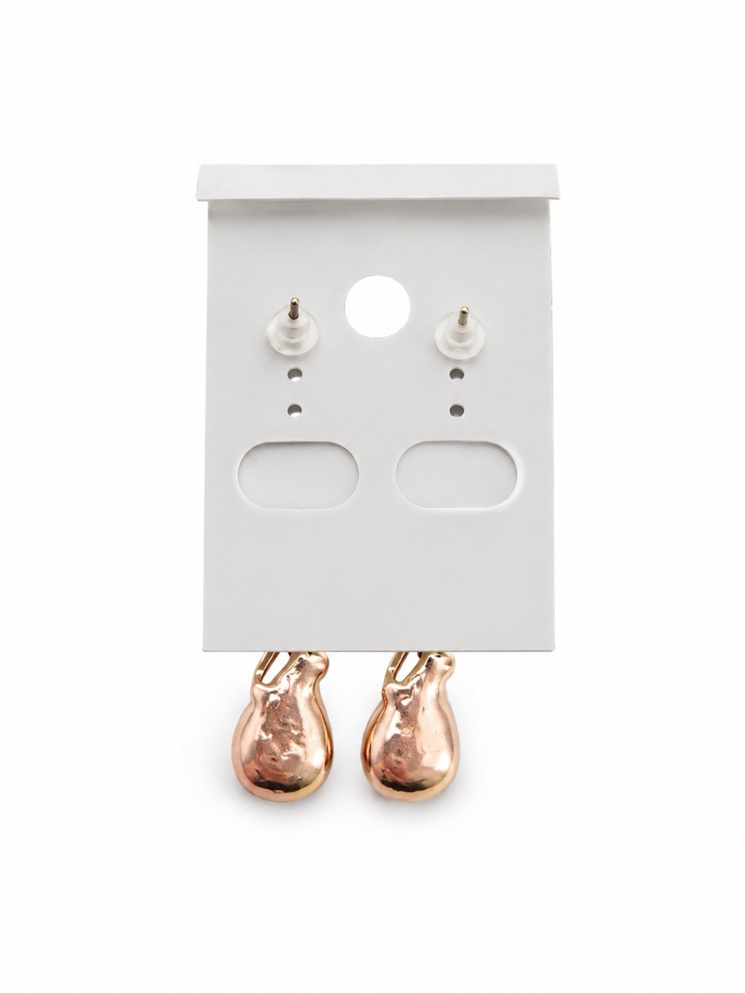 Rose Gold Red Crystal Teardrop Dangle Earrings Gift Box Included Elegant