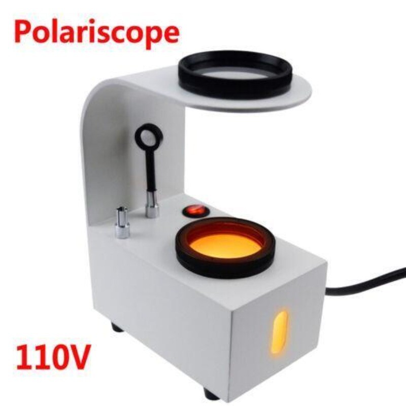 Polariscope 2 Glass Filter LED Light Source Gemstone Instrument 110V or 220V