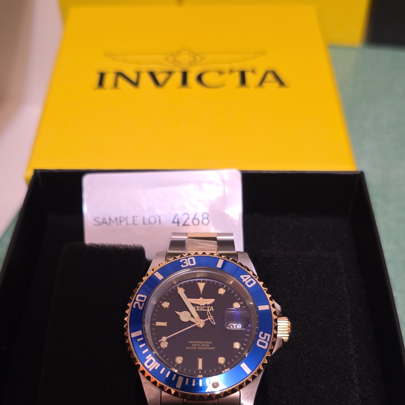 Invicta Pro Diver Men’s Quartz Blue Dial Two-Tone Bracelet 200m Watch 26972