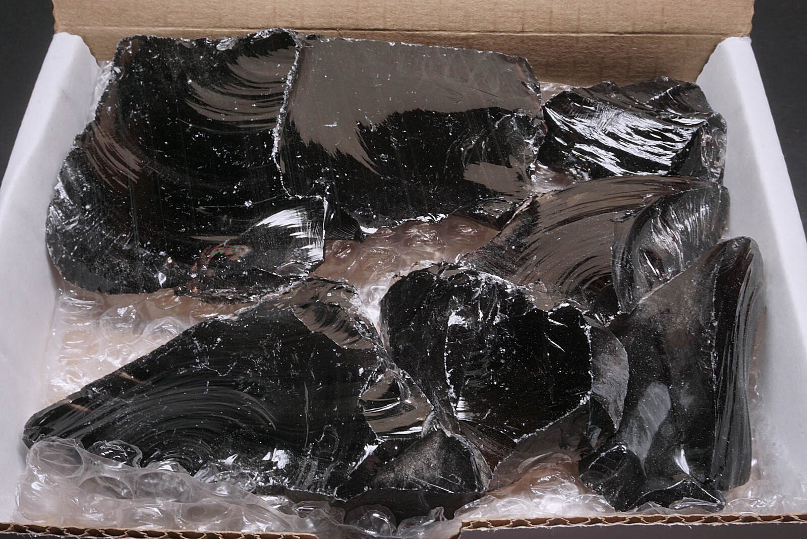 Obsidian 10 OZ Lot Natural Black Volcanic Glass Obsidian Crystal Chunks