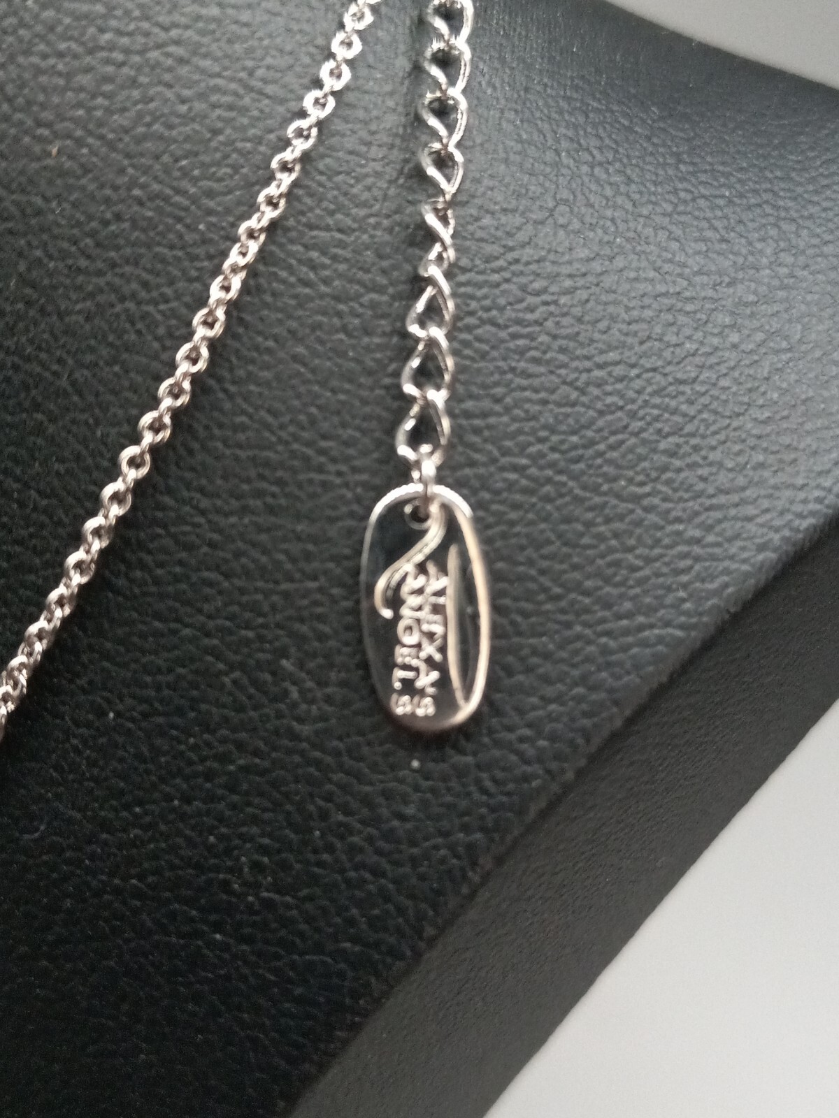 Alexa’s Angels Brand Dainty Silvertone Cross & Clear Crystal Necklace