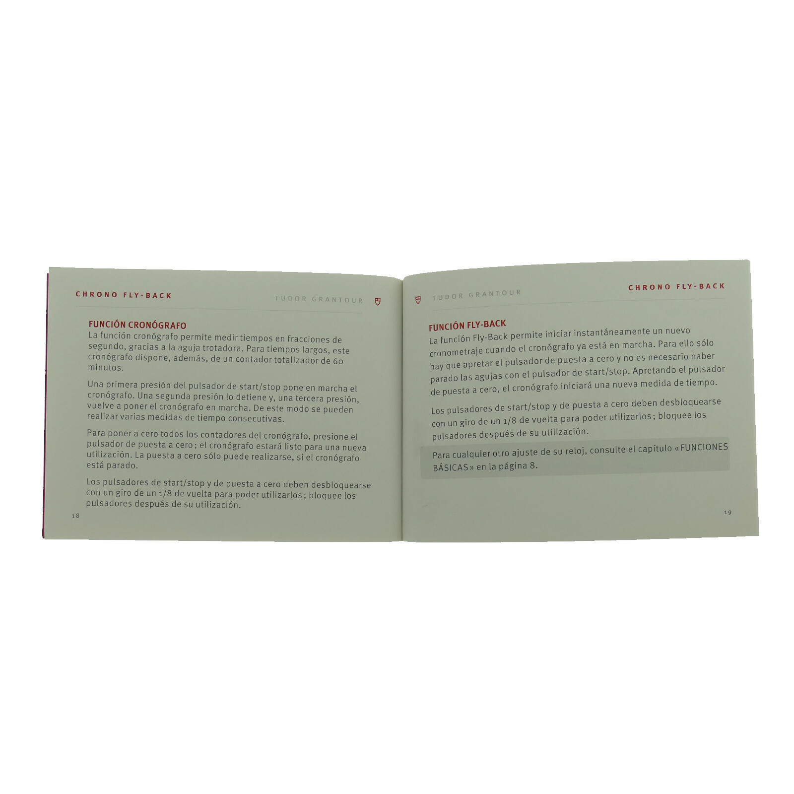 TUDOR GRANTOUR WATCH USER MANUAL – REFERENCE 585.14 SP-4.2011