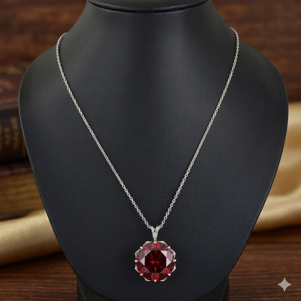 Lovely 20.00 Ct Certified Red Diamond Pendant, Tariffs FREE & matching Studs