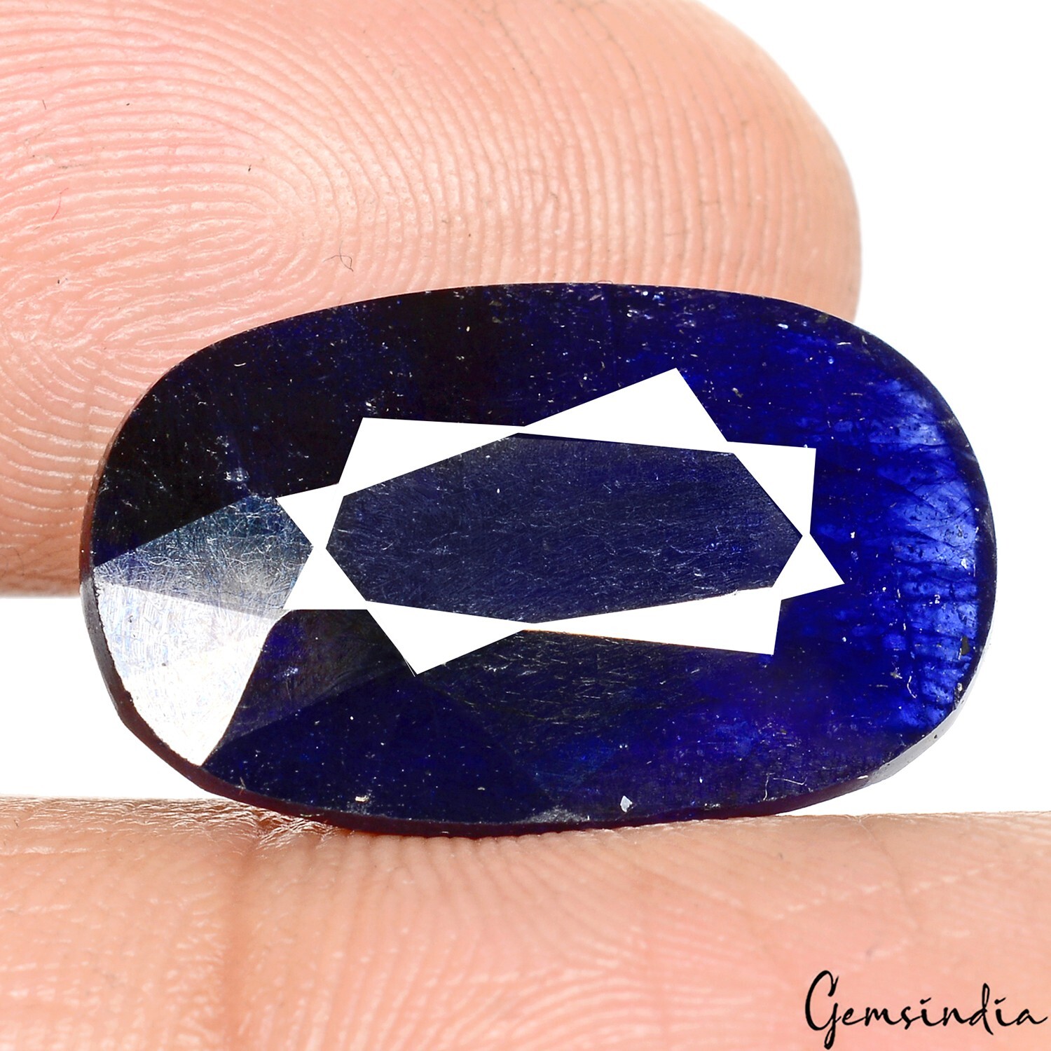 13.90 Cts Natural Sapphire Ceylon Royal Blue Oval Faceted Cut Ring Size Gemstone