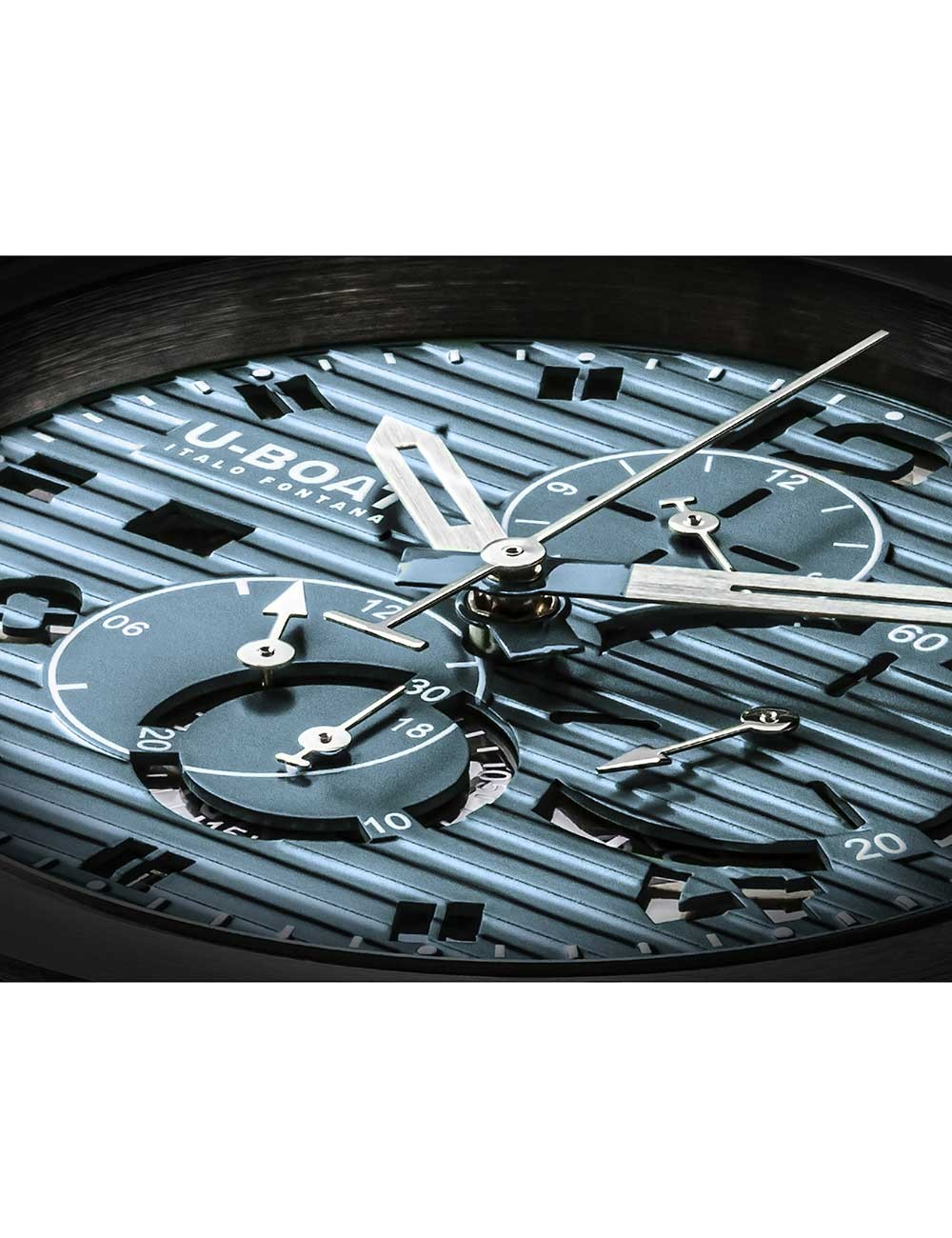 U-Boat 9589 Mens Watch Chimera 46mm Chrono SS Blue Automatic 10ATM