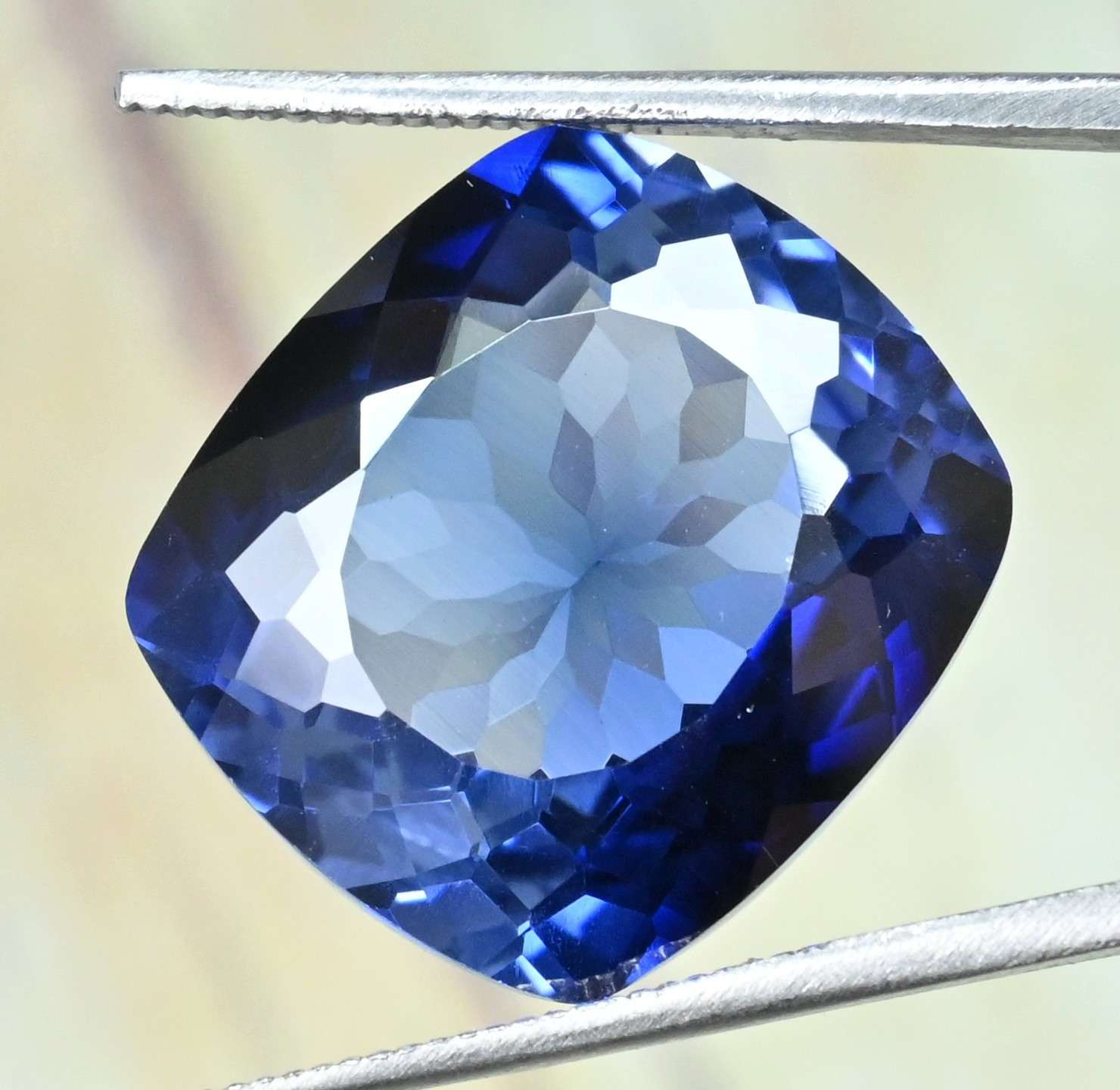 Natural Montana Yogo Sapphire 36.05 Ct Cushion Certified FLAWLESS Loose Gemstone