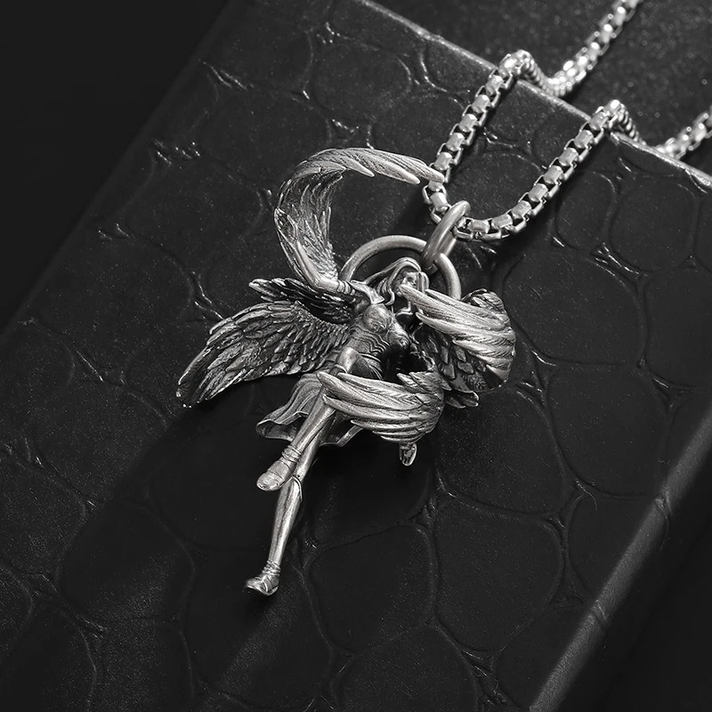 Angel Of The Highest Order Jewelry Vintage Silvery Sexy Goddess Pendant Necklace
