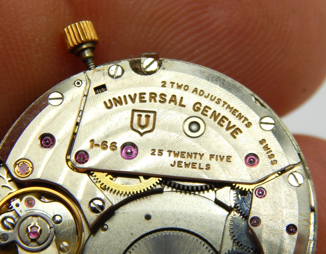 Tiffany & Co automatic 25 jewel micro rotor Universal Geneve 1-66 watch movement