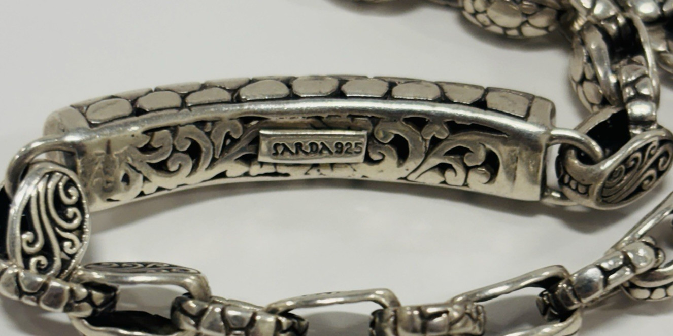 Sarda Sterling 925 Silver Pebble Accent Bracelet 8 in- .79