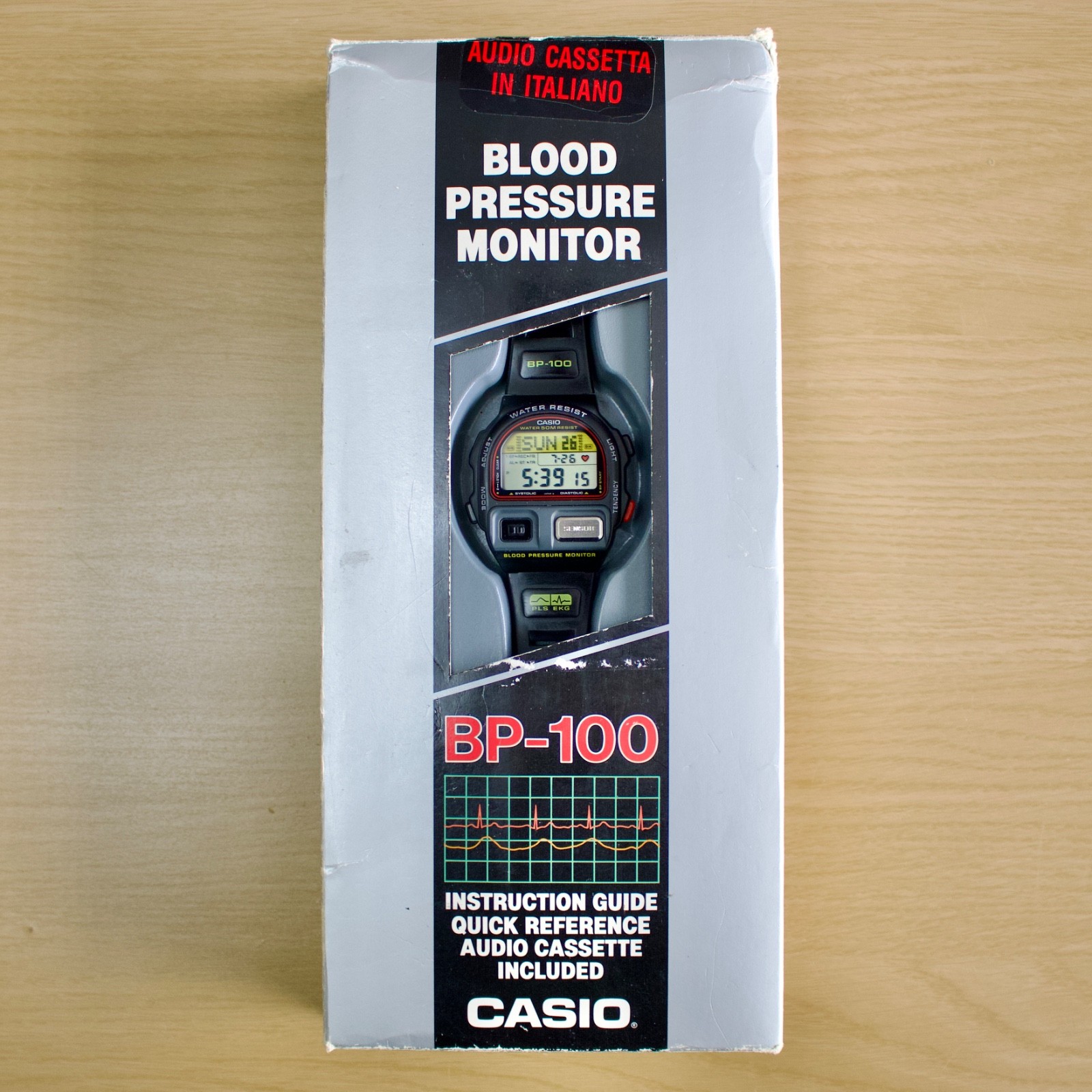 NOS Casio BP-100 1991 Blood Pressure Monitor Digital Wrist Watch 900 Japan Boxed