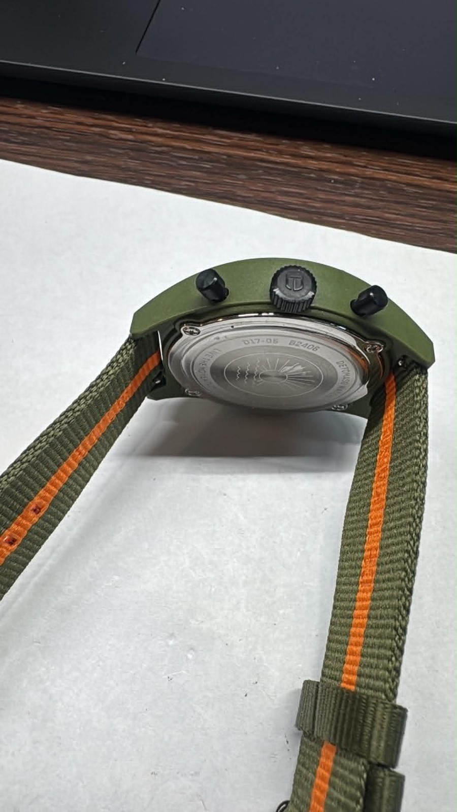 NEW Mens 44mm D17-05 B2406 Detomaso SOLAR Chrono RESIN watch (A40)