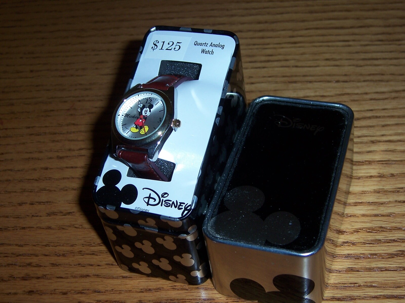 Disney Mickey Mouse Quartz Analog Watch, Leather Band, M.Z Berger & Co.