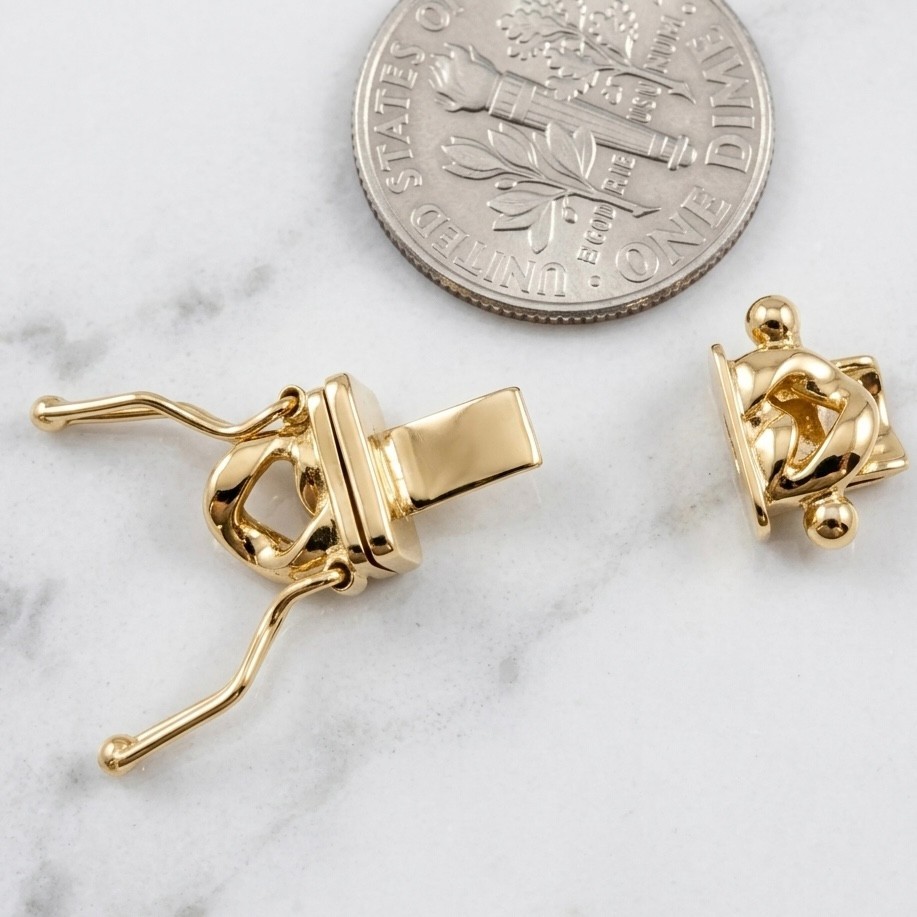 6mm Box Clasp Figure 8 Lock Miami Cuban Curb Figaro Chain Real 14K Yellow Gold