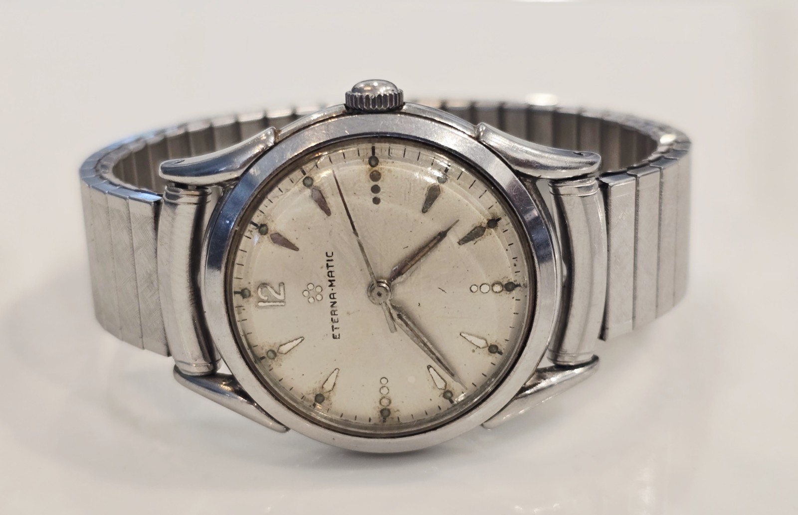 Eterna Matic 33mm 17J Cal 1412U Automatic Watch – Sweep Second – 1950’s – Estate