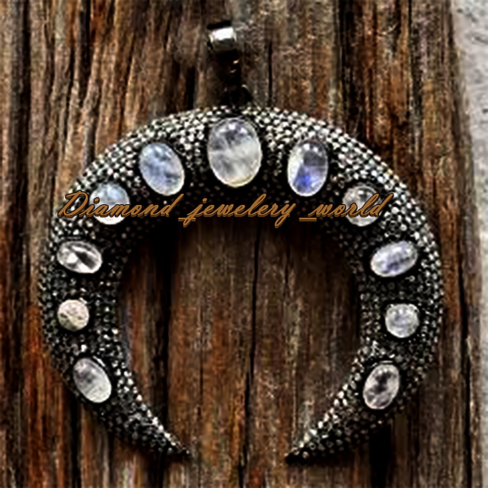 Amazing 3.80ctw Rose Cut Diamond Rainbow Studded Silver Vintage Pendant Jewelry