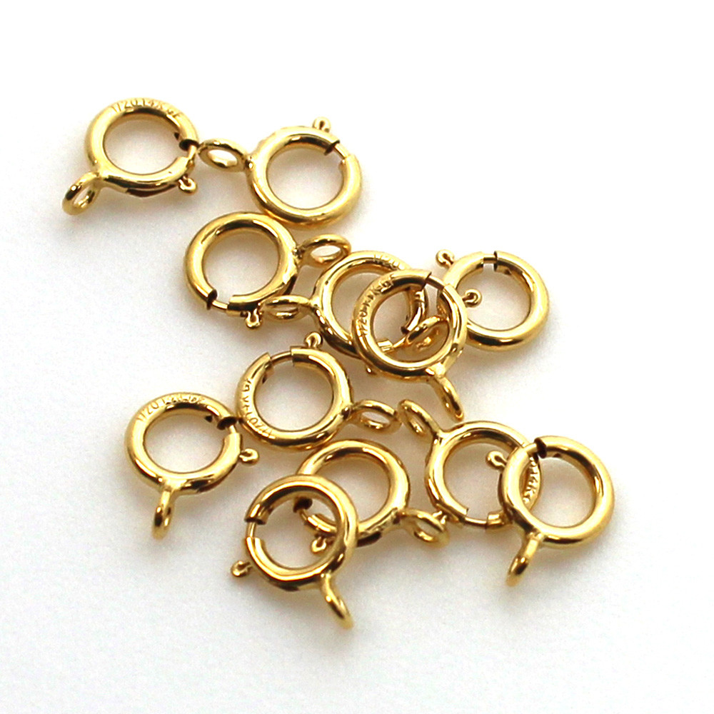 1/20 14K Gold Filled Spring Ring Clasp 5.5mm (5 Pieces)