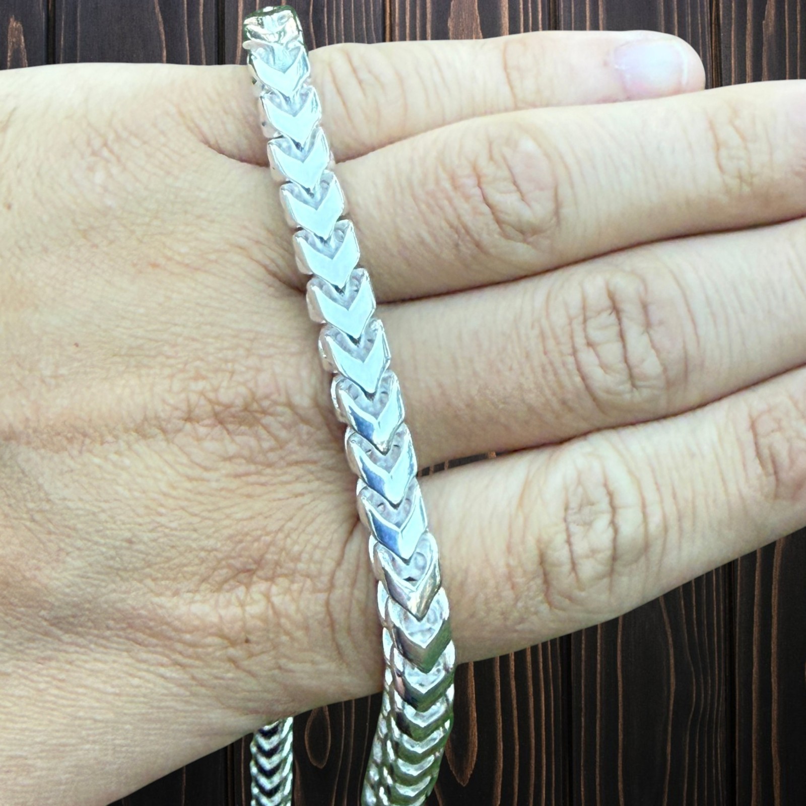 8mm Box Franco Chain Necklace – Solid 925 Sterling Silver Or Oxidized Rhodium