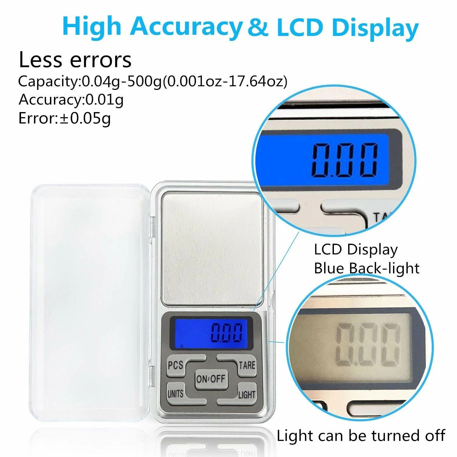 Portable 200g x 0.01g Mini Digital Scale Jewelry Pocket Balance Weight Gram LCD