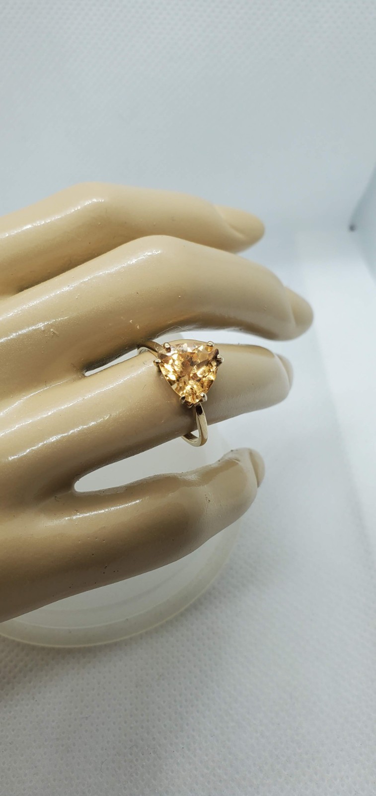 Natural Hessonite Garnet 10kt Solid Gold Ring Size 7