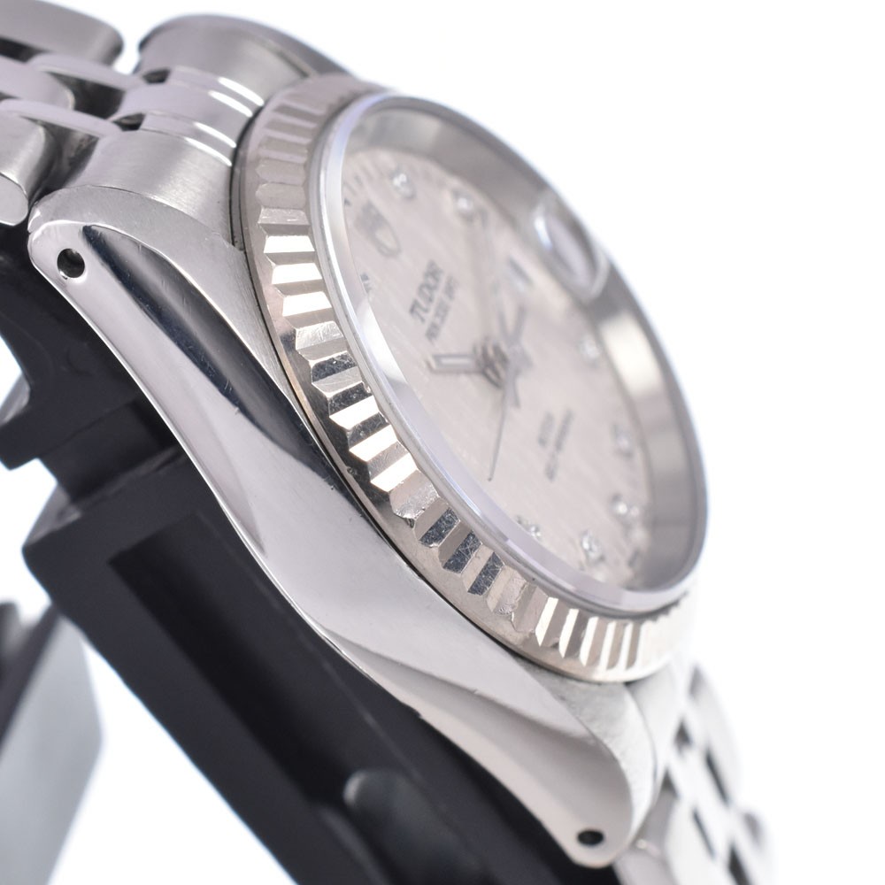 with paper TUDOR Princess Date 92414 10P Diamond Automatic Ladies Watch K#147915