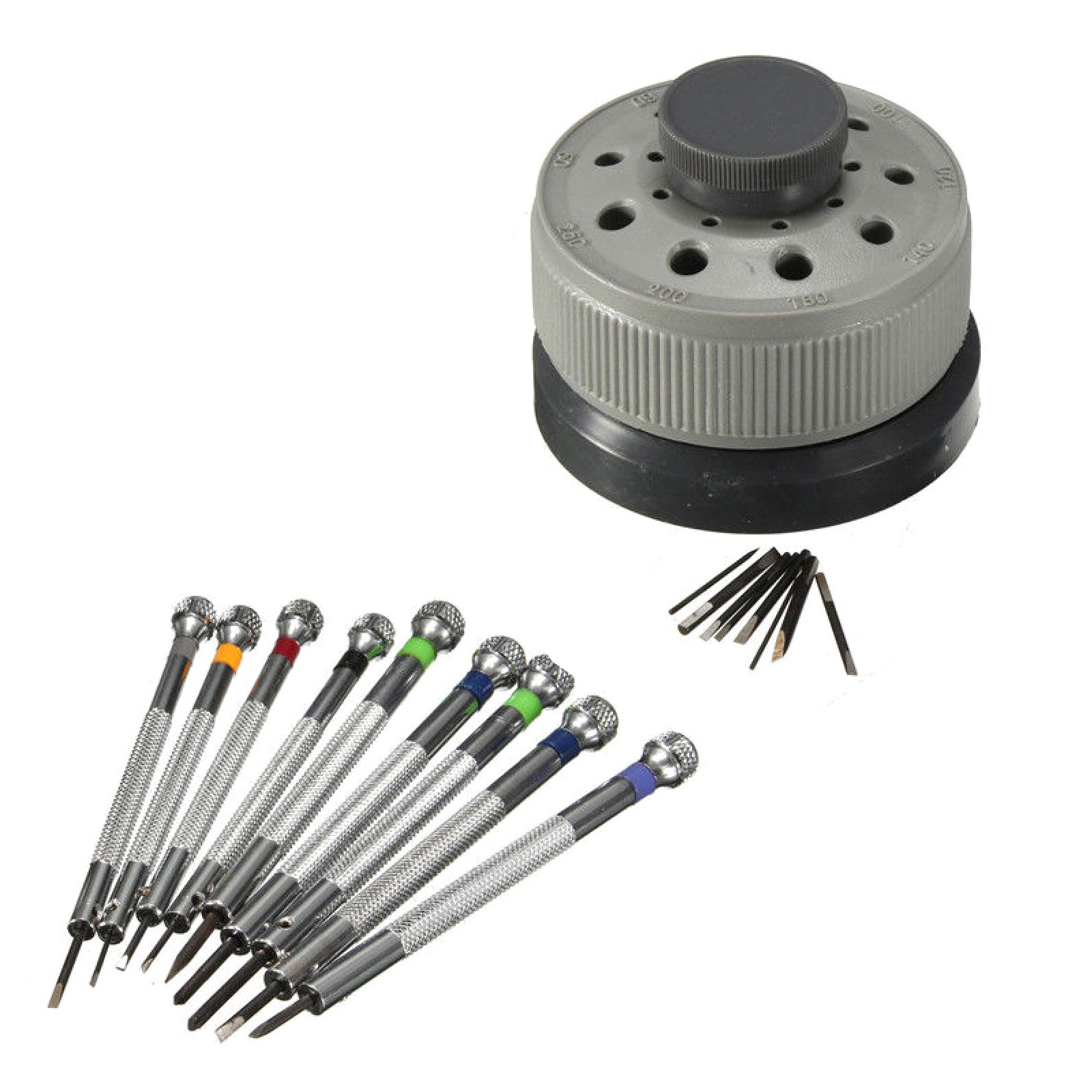 9Pack Metal Plastic Precision Screwdriver Watch Slotted Flat Blade Watchmaker