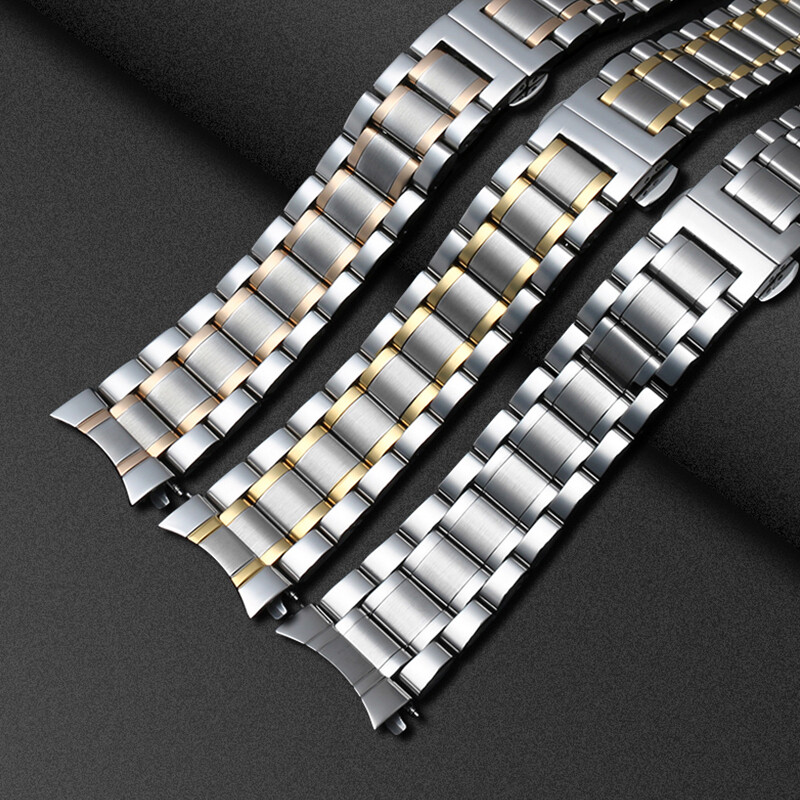20/21/22mm Metal Watch Strap Stainless Steel Band Bracelet w Butterfly Buckle