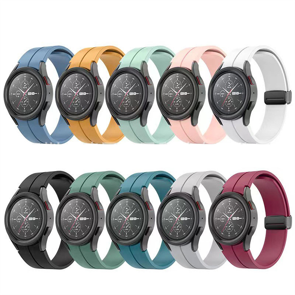 For Samsung Galaxy Watch 5 40 44mm 45mm Magnetic Silicone Watch Band Sport Strap