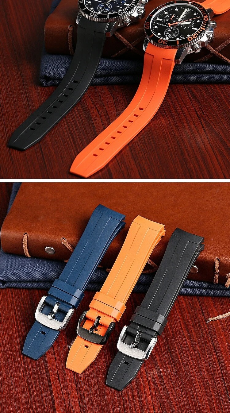 NEW 22mm Rubber Strap replacement For TISSOT SEASTAR 1853 T120 T120.417