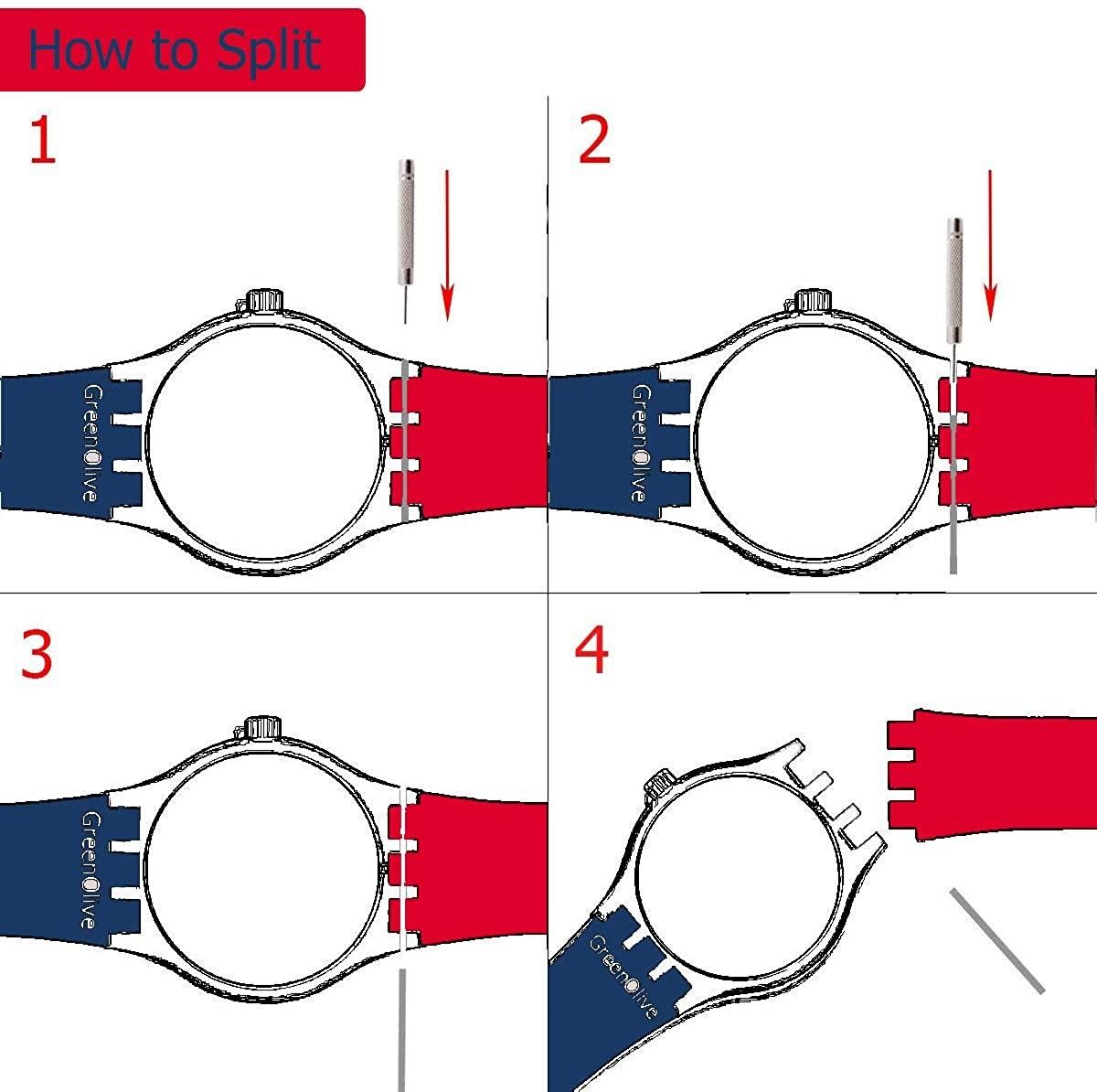 Jelly Silicone Watch Strap for Swatch 16mm 17mm 19mm 20mm Waterproof Band